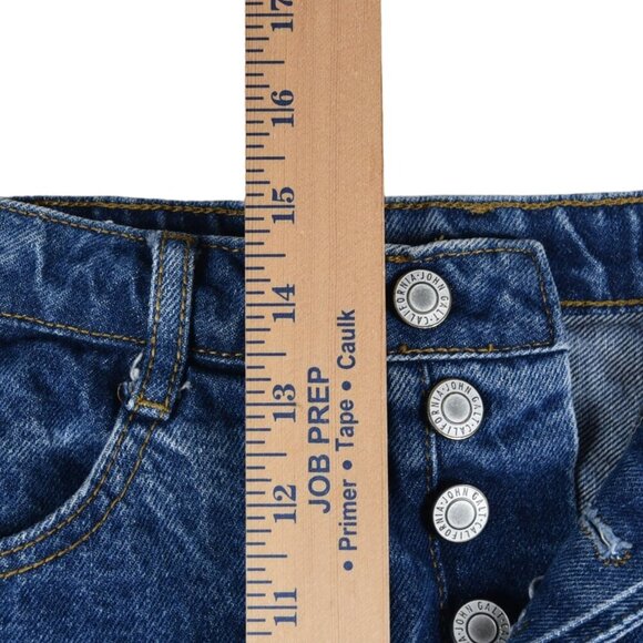 J. Galt 90's Y2K Vibe Mini Skirt Medium Blue Button fly Sz S (26-27) - Picture 5 of 7